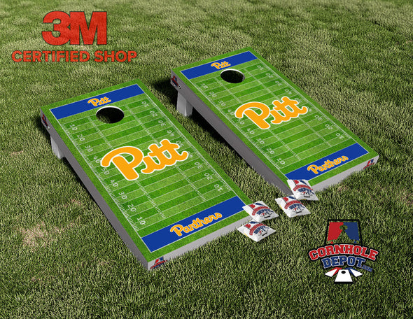Pitt Panthers Cornhole Board Vinyl Wrap Laminated Sticker Set Decal