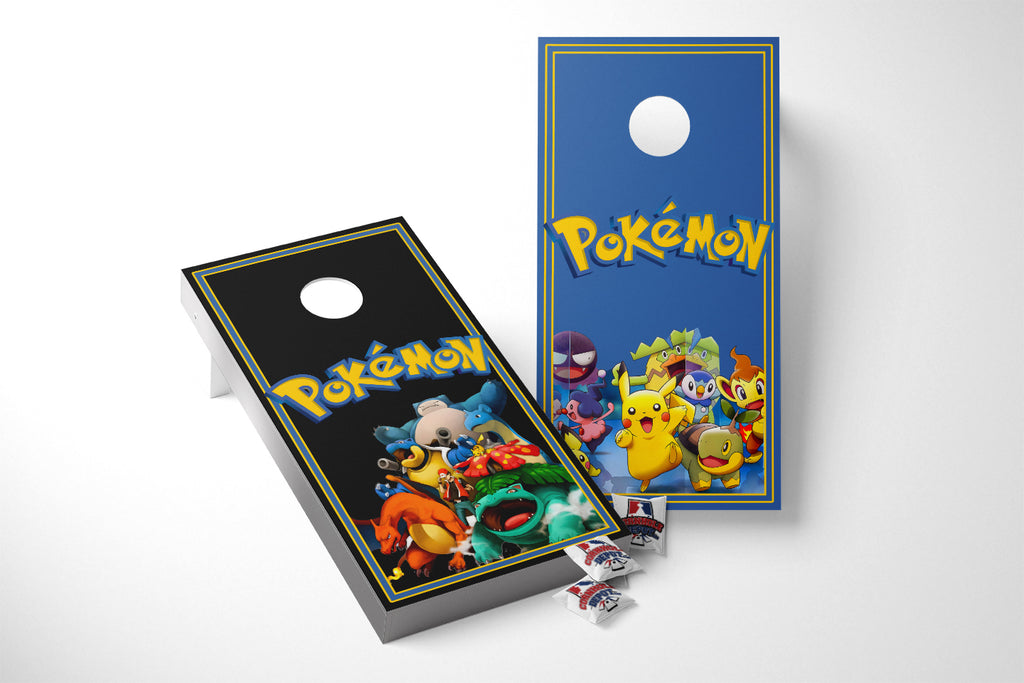 Pokemon Cornhole Board Vinyl Wrap Skins Laminated Sticker Set Decal