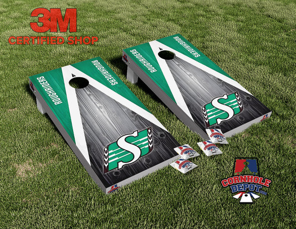 Roughriders Cornhole Board Vinyl Wrap Skins Laminated Sticker Set Decal
