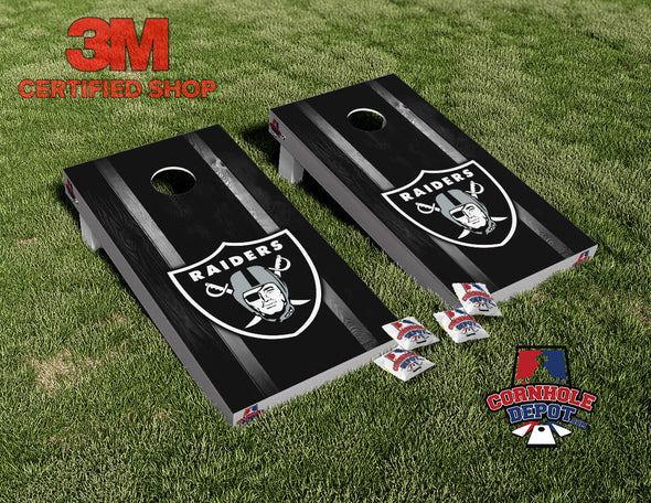 Raiders Las Vegas Cornhole Board Vinyl Wrap Skins Laminated Sticker Decal Set