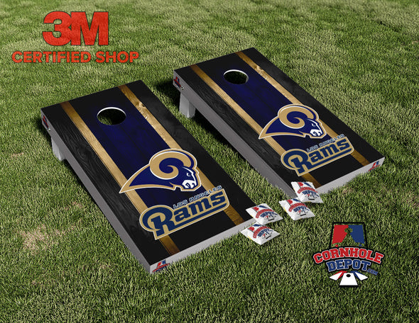 Rams Los Angeles Cornhole Board Vinyl Wrap Skins Laminated Sticker Decal Set