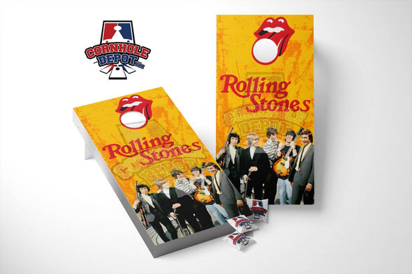 Rolling Stones Cornhole Board Vinyl Wrap Skins Laminated Sticker Set Decal