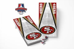 San Francisco 49ers Cornhole Board Vinyl Wrap Skins Laminated Sticker Decal Set