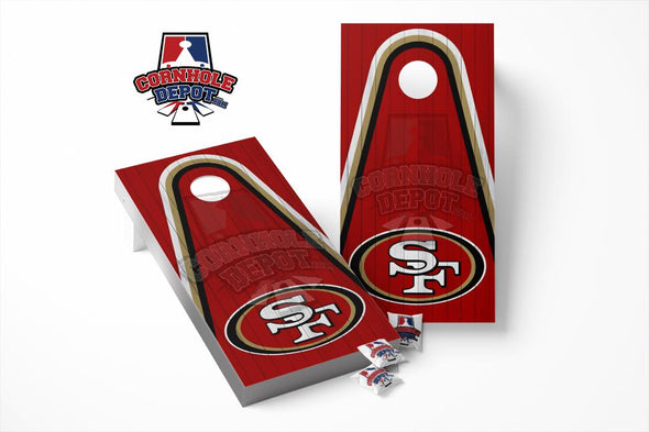 San Francisco Red Cornhole Board Vinyl Wrap Skins Laminated Sticker Decal Set
