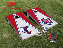 SU Cornhole Board Vinyl Wrap Skins Laminated Sticker Set