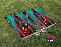 San Antonio Spurs  Cornhole Board Vinyl Wrap Skins Laminated Sticker Decal Set