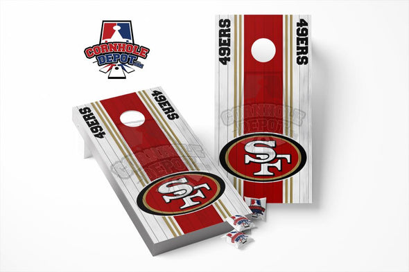 San Francisco 49ers Cornhole Board Vinyl Wrap Skins Laminated Sticker Decal Set