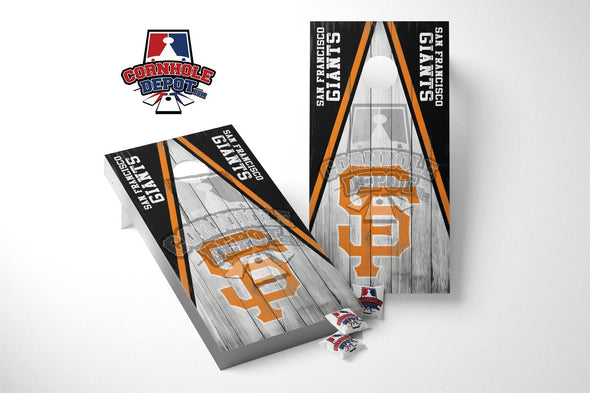 San Francisco Giants Light Wood Cornhole Board Vinyl Wrap Skins Laminated Sticker Decal Set