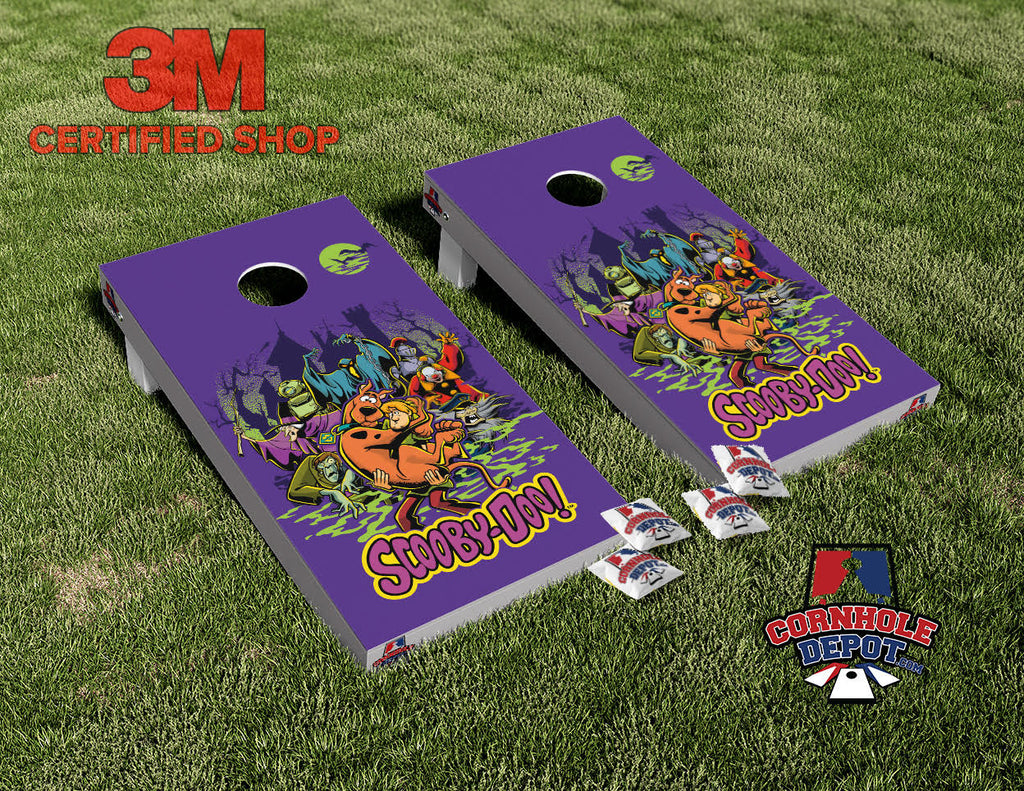 Scooby-Doo Zombie Cornhole Board Vinyl Wrap Skins Laminated Sticker Decal Set