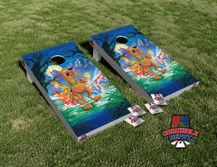 Scooby-Doo Cornhole Board Vinyl Wrap Skins Laminated Sticker Set Decal