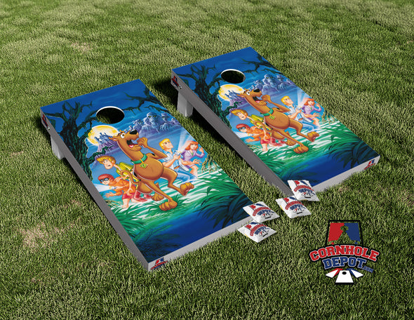 Scooby-Doo Cornhole Board Vinyl Wrap Skins Laminated Sticker Set Decal