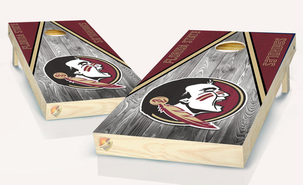Seminoles FSU Red Wood Cornhole Board Vinyl Wrap Skins Laminated Sticker Set Decal