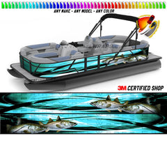 Snook Fishes Graphic Vinyl Boat Wrap Fishing  Pontoon Sportsman Watercraft etc.. Boat Wrap Decal
