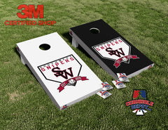 Southwest Snipers White and Black Board Cornhole Board Skins Vinyl Wrap Laminated Sticker Decal Set