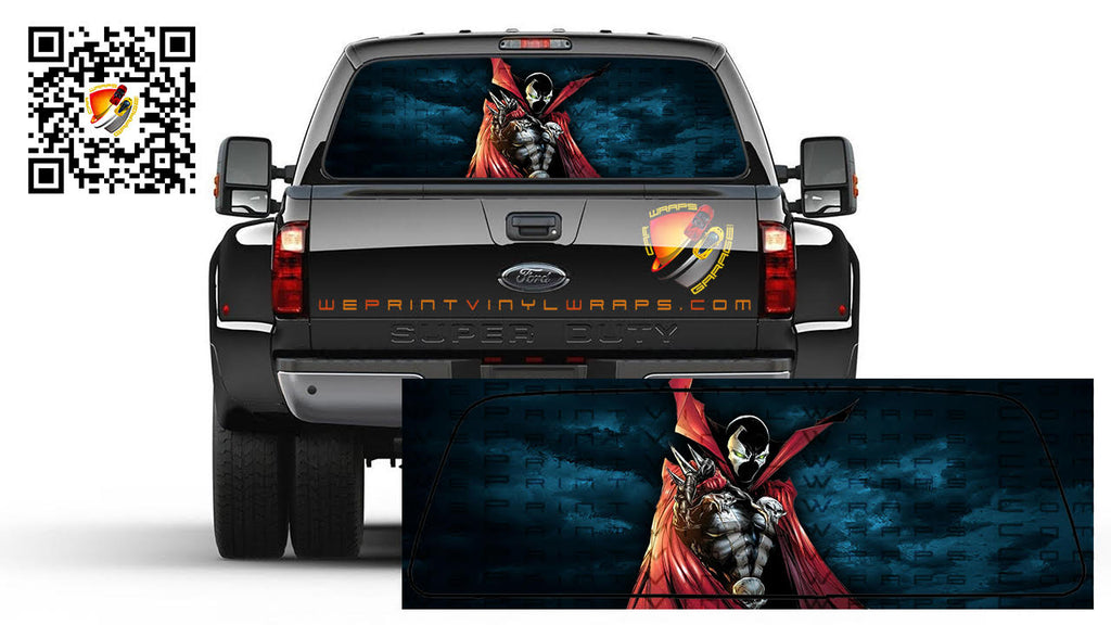 Spawn Rear Window Tint  Perforated Graphic Vinyl Trucks Cars Campers