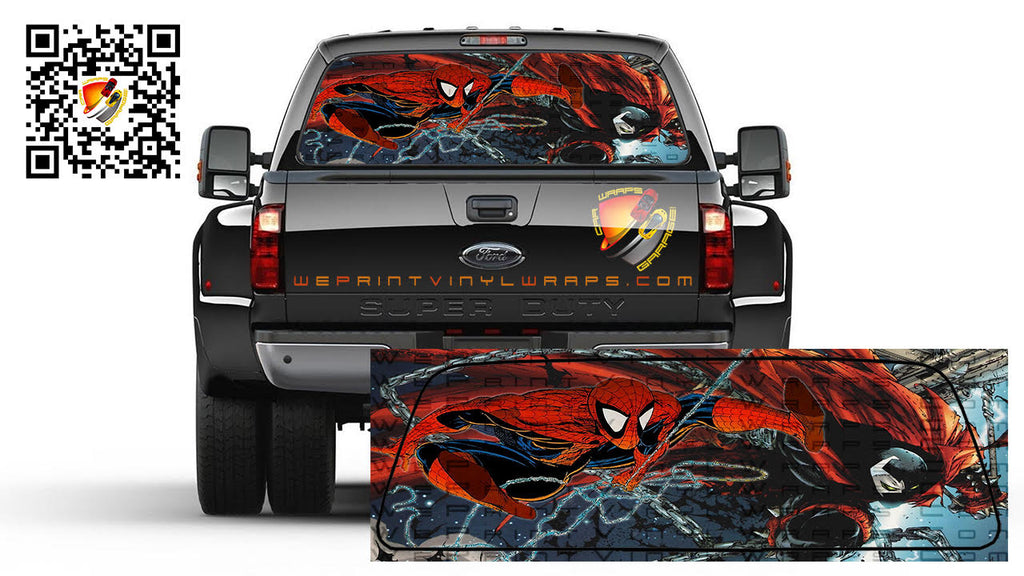 Spiderman Rear Window Tint Perforated Vinyl Graphic Decal Trucks Cars Campers