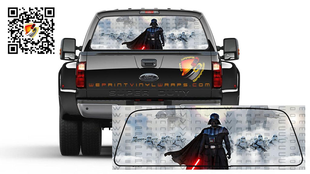 Star Wars Rear Window Perforated  Vinyl Graphic Decal Cars Trucks Campers