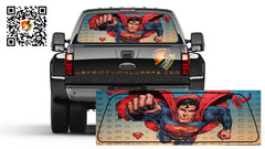 Superman Vintage Rear Window Tint Perforated Graphic Vinyl Decal Cars Trucks RV