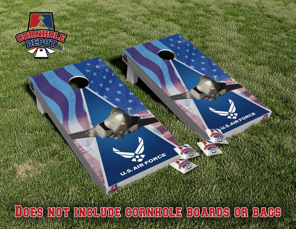 Tommie~ 1 Fl Gator/NC split set and 1 Air Force Cornhole Board Vinyl Wrap Skins Laminated Sticker Decal Set&nbsp;