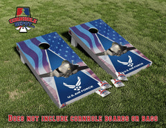 Tommie~ 1 Fl Gator/NC split set and 1 Air Force Cornhole Board Vinyl Wrap Skins Laminated Sticker Decal Set&nbsp;