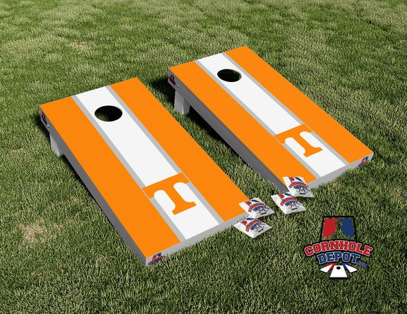 Tennessee Volunteer Yellow Cornhole Board Vinyl Wrap Laminated Sticker Set Decal