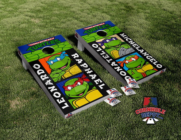 Teenage Ninja Turtles  Cornhole Board Vinyl Wrap Skins Laminated Sticker Set