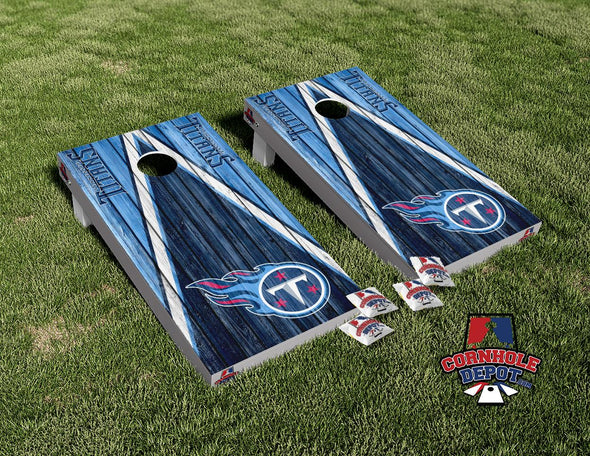 Tennessee Titans Washed Cornhole Board Vinyl Wrap Skins Laminated Sticker Set Decal