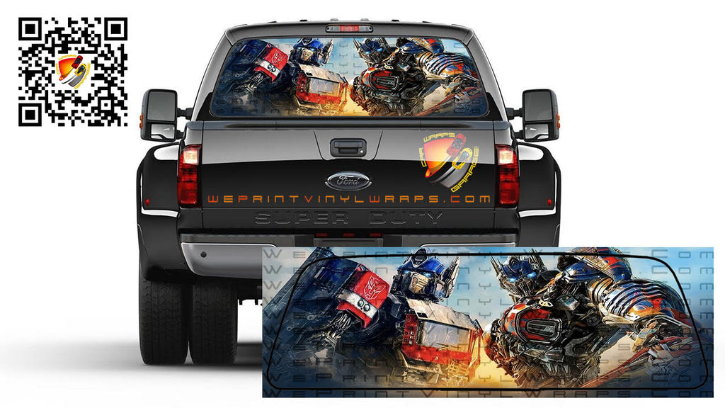 Transformers Rear Window Tint Perforated Graphic Vinyl Trucks Cars Campers