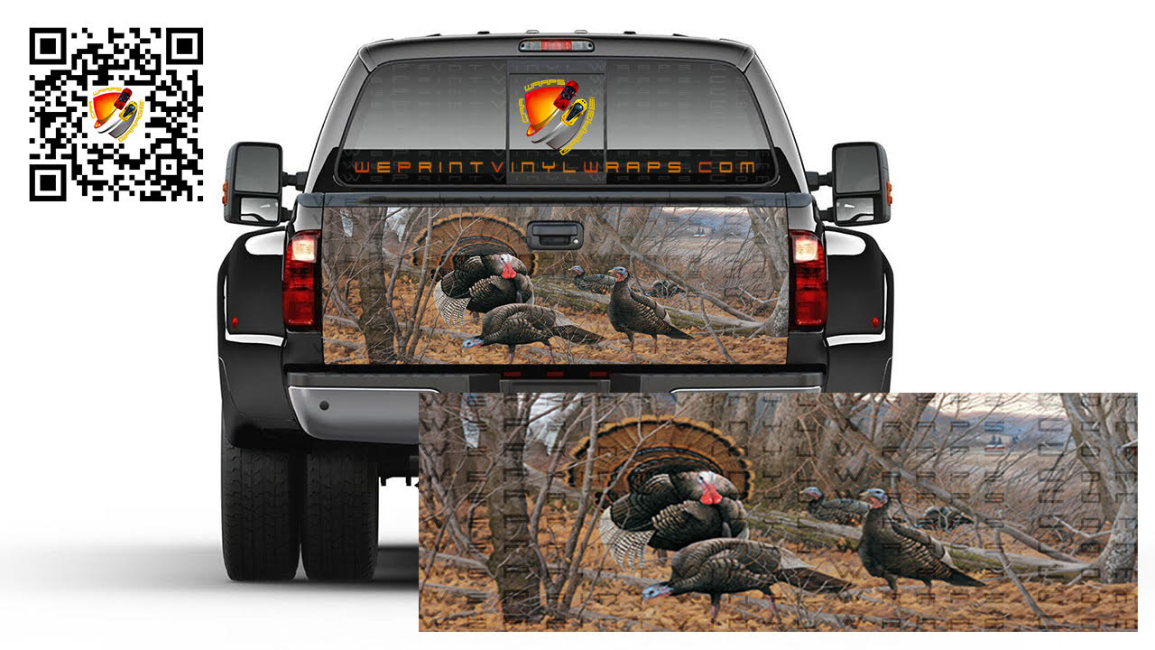 Turkey Hunting Tailgate Wrap Vinyl Graphic Decal Sticker Trucks Camper ...