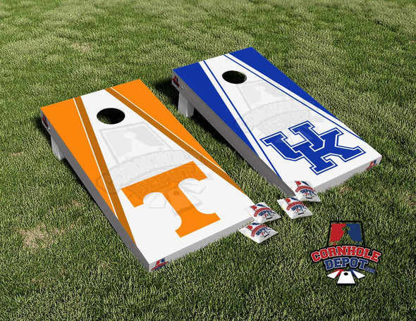 UK and T Split Set Cornhole Board Vinyl Wrap Skins Laminated Sticker Set Decal