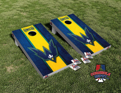 UNCW Seahawks Cornhole Board Vinyl Wrap Skins Laminated Sticker Set