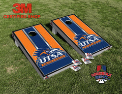 UTSA Roadrunners  Cornhole Board Vinyl Wrap Skins Laminated Sticker Decal Set