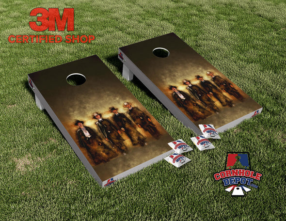 Tombstone Cornhole Board Vinyl Wrap Laminated Sticker Set Decal