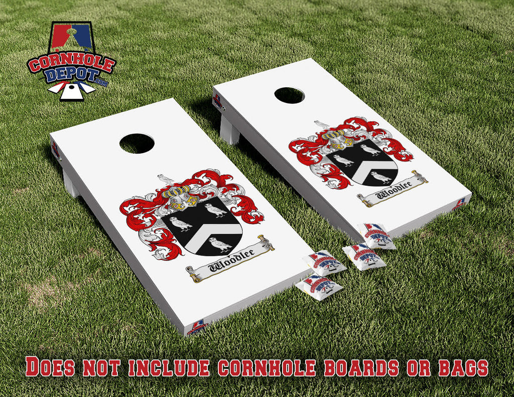 Nicholas ~ 1 Woodlee and 1 Tennessee  Cornhole Board Vinyl Wrap Skins Laminated Sticker Set Decal