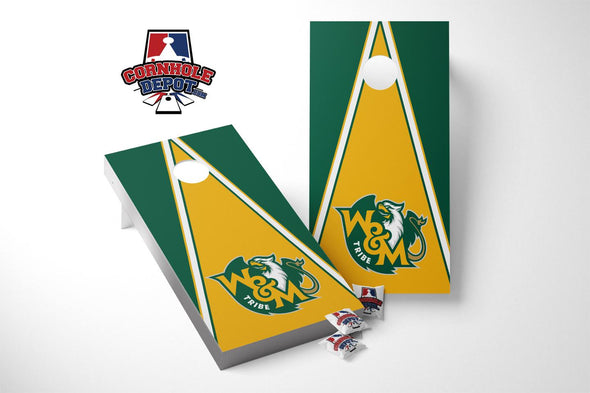 W&M Tribe Cornhole Board Vinyl Wrap Skins Laminated Sticker Set  Decal