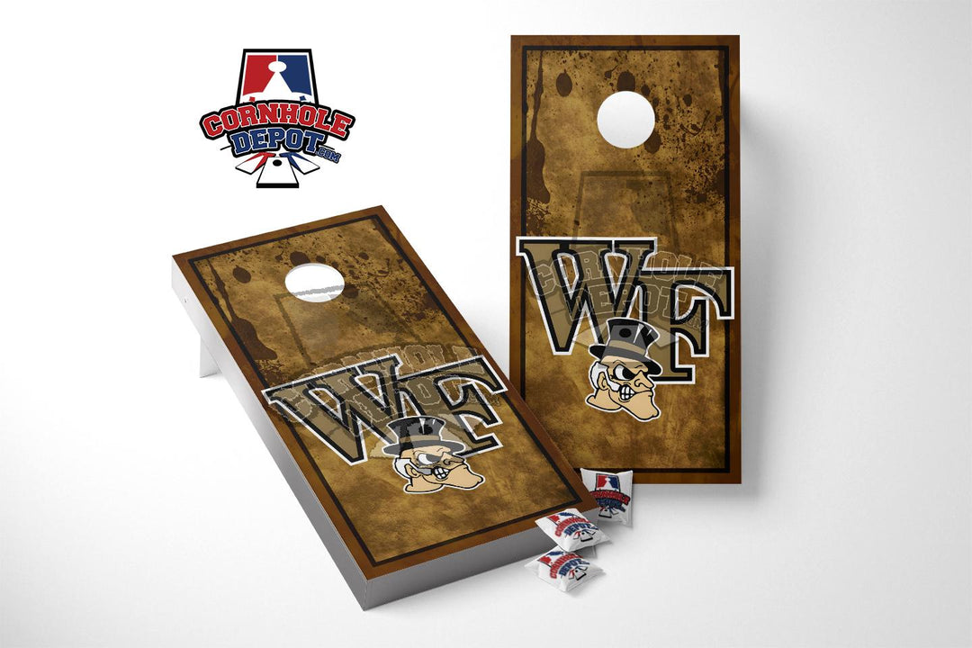 Wake Forest Deacon Brown Cornhole Board Vinyl Wrap Skins Laminated Sti ...
