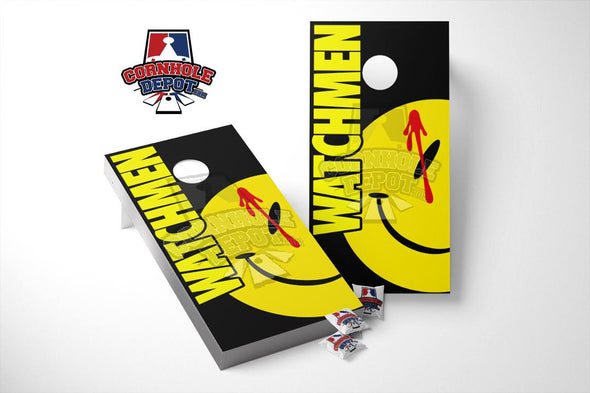 Watchmen Cornhole Board Vinyl Wrap Skins Laminated Sticker Set Decal
