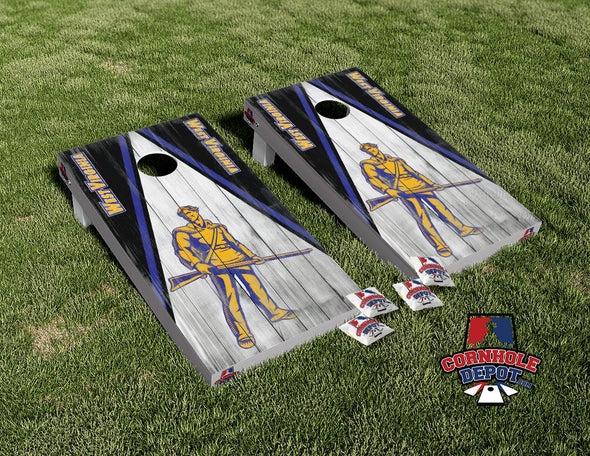 West Virginia Mountaineers Cornhole Board Vinyl Wrap Skins Laminated Sticker Set Decal