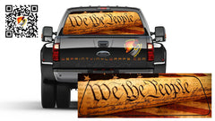 We The People American Flag Rear Window Perforated Graphic Decal Trucks Cars Campers