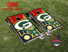 Wisconsin Mash Up Cornhole Board Vinyl Wrap Skins Laminated Sticker Set Decal