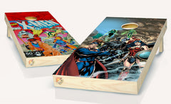 Superheroes X-men  Cornhole Board Vinyl Wrap Skins Laminated Sticker Set Decal