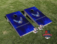 US Air Force Blue Cornhole Board Vinyl Wrap Skins Laminated Sticker Set Decal