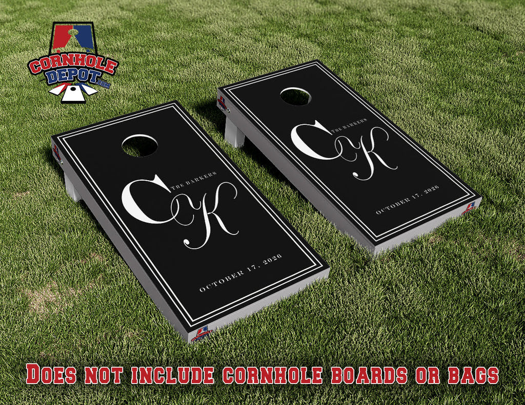 JONATHAN ~ Cornhole Board Vinyl Wrap Laminated Sticker Set Decal