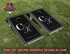 JONATHAN ~ Cornhole Board Vinyl Wrap Laminated Sticker Set Decal