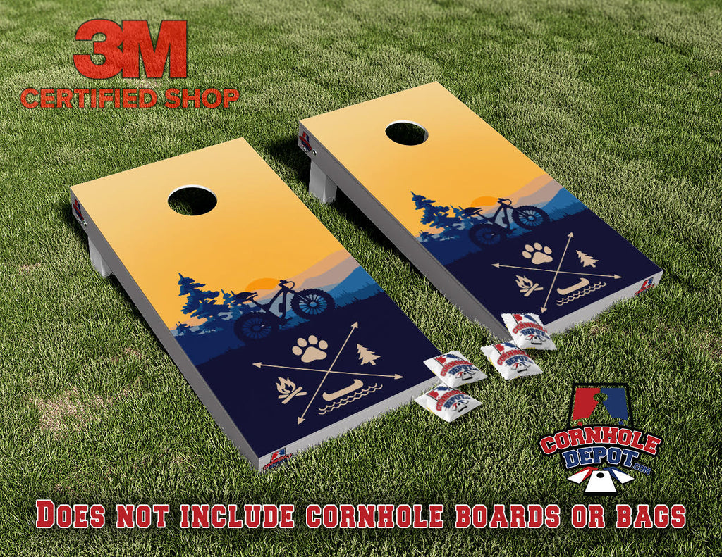 Jonathan~9 sets:  1 Cabarrus,1 Crimson tide, 1 Beach, 1 Bike, 1 Starlight, 1 USA/Pride flag, 1 Navy, 1 Atlanta braves, 1 Lake Wylie and 1 Cantwells Cornhole Board Vinyl Wrap Laminated Sticker Set Decal