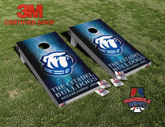 Citadel Bulldogs Cornhole Board Vinyl Wrap Skins Laminated Sticker Decal Set