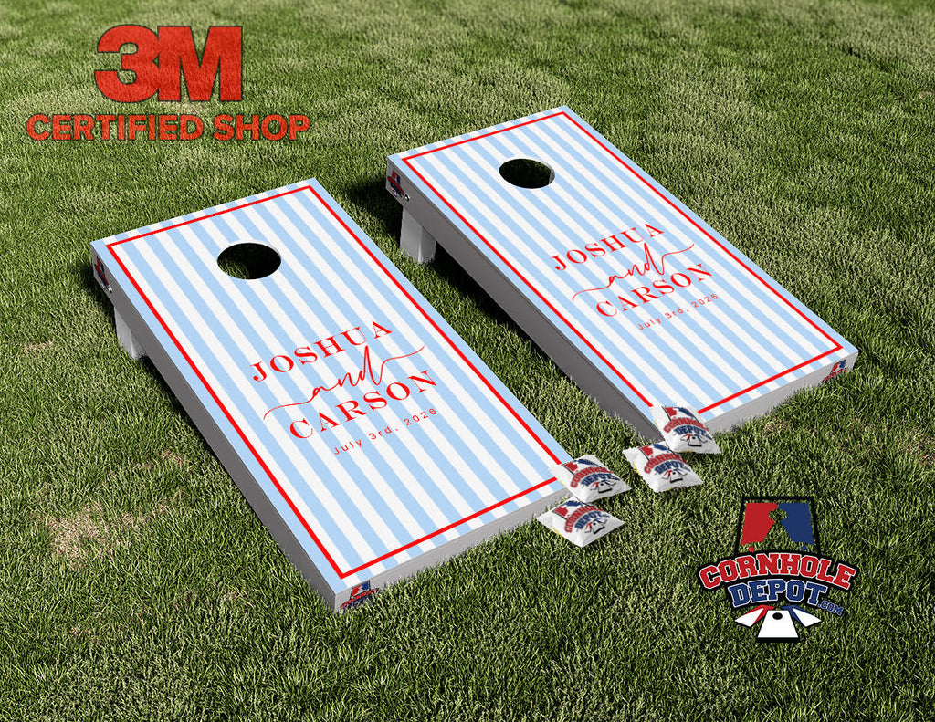 Jonathan~ 1 The Doyles, 1 Joshua, 1 BBH, 1 NZ, 1 FURRS Cornhole Board Vinyl Wrap Skins Laminated Sticker Set Decal