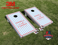 Jonathan~ 1 The Doyles, 1 Joshua, 1 BBH, 1 NZ, 1 FURRS Cornhole Board Vinyl Wrap Skins Laminated Sticker Set Decal