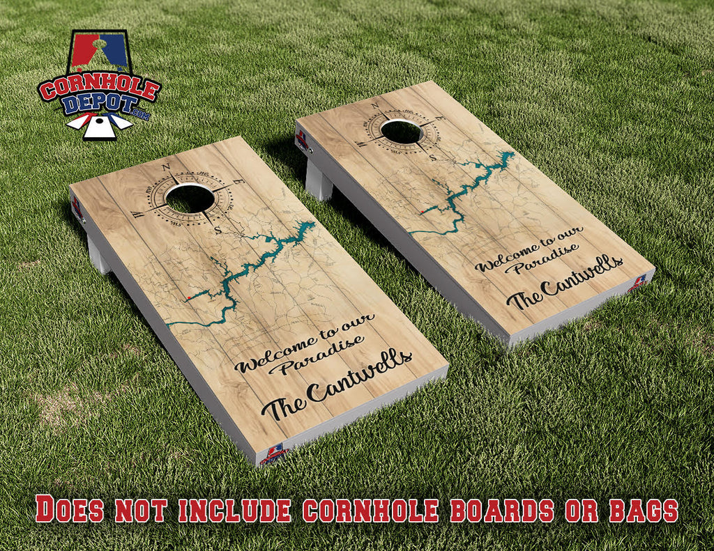 JONATHAN ~ Cornhole Board Vinyl Wrap Laminated Sticker Set Decal