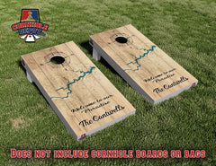 JONATHAN ~ Cornhole Board Vinyl Wrap Laminated Sticker Set Decal